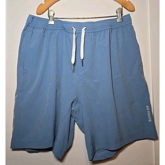 Bamboo Ave Shorts Mens Blue Boundless Lined Performance Gym Training Run XXL - Picture 1 of 6